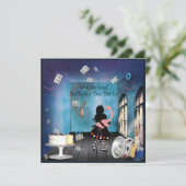 アリス&ピンクフラミンゴワンダーランド誕生日パーティー 招待状 (スタンド正面)