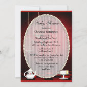 アリス&フラミンゴの鳥とかごのベビーシャワー 招待状 (裏面)