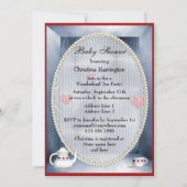 アリス&フラミンゴハートベビーシャワーティーパーティー 招待状 (裏面)