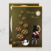 アリス&フラミンゴワンダーランドブライダルシャワー 招待状 (正面/裏面)