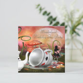 アリス&フラミンゴワンダーランド誕生日パーティー 招待状 (スタンド正面)