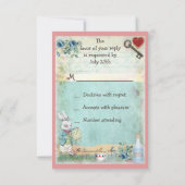 アリス、フラミンゴ及びチェシャー猫RSVP 出欠カード (裏面)