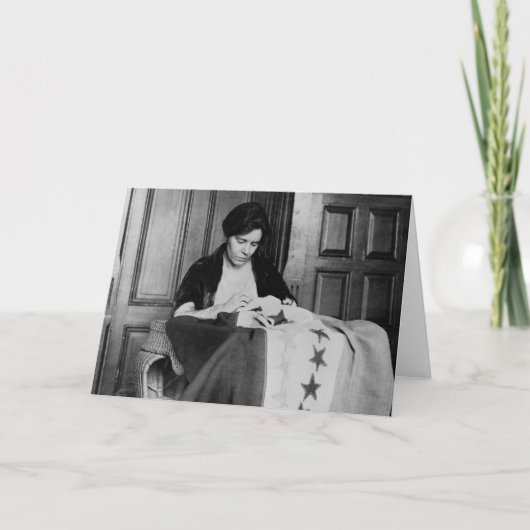 アリス・ポール、裁縫参政権の旗、1910年代 カード (正面)