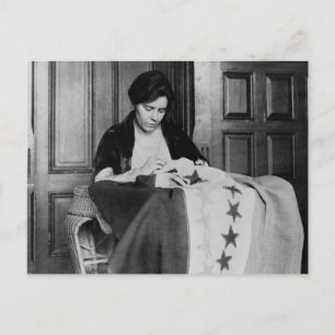 アリス・ポール、裁縫参政権の旗、1910年代 ポストカード