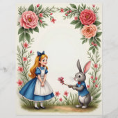 アリス&ラビットフローラスクラップブック紙 (正面)
