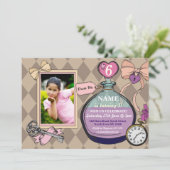 アリス・ワンダーランド・バースデー・フォト招待状 招待状 (スタンド正面)