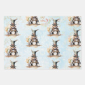 アリス、不機嫌帽子屋さんと白うさぎ ラッピングペーパーシート (正面3)