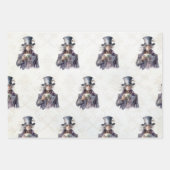 アリス、不機嫌帽子屋さんと白うさぎ ラッピングペーパーシート (正面2)