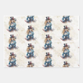 アリス、不機嫌帽子屋さんと白うさぎ ラッピングペーパーシート (正面)