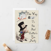 アリス – 不機嫌Hatter Teaパーティー1865 ノートカード (正面/裏面インサイチュ)