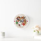 アリス-人々はそう奇妙にここに来ては去って行きます ラウンド壁時計 (ホーム)