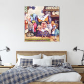 アリス、公爵夫人と台所のブタベビー キャンバスプリント (インサイチュ (寝室))