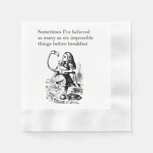 アリス、六つの不可能なこと 縁ありカクテルナプキン (正面)