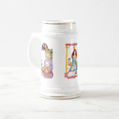 アリス、帽子屋および赤い女王 ビールジョッキ (正面左)