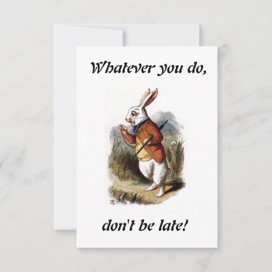 アリス-白いウサギ 招待状 (正面)