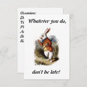 アリス-白いウサギ 招待状 (正面/裏面)