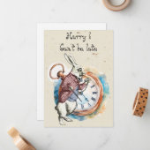 アリス – 白うさぎ1865 ノートカード (正面/裏面インサイチュ)