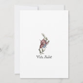 アリス – 白うさぎ1865 ノートカード (裏面)