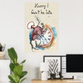 アリス – 白うさぎ1865 ポスター (ホームオフィス)