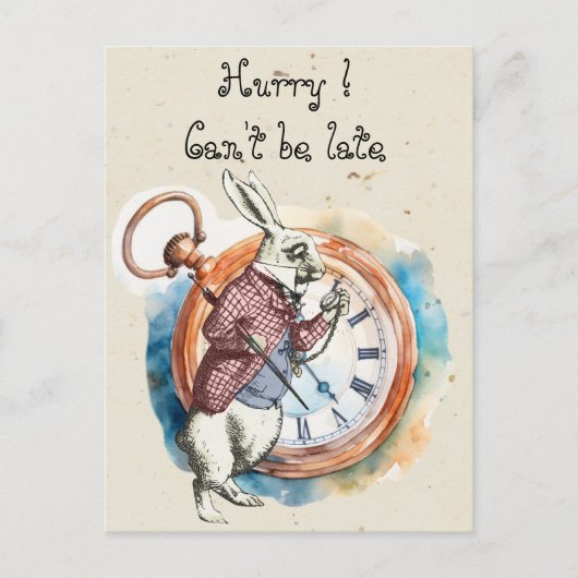 アリス – 白うさぎ1865 ポストカード (正面)