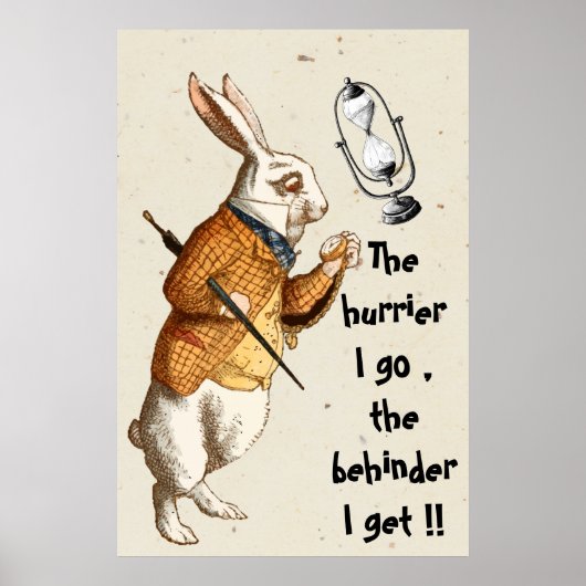 アリス – 白うさぎ – 時間ガラス1865 ポスター (正面)