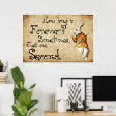 アリス – 白うさぎ – 永遠に長い？ ポスター (ホームオフィス)