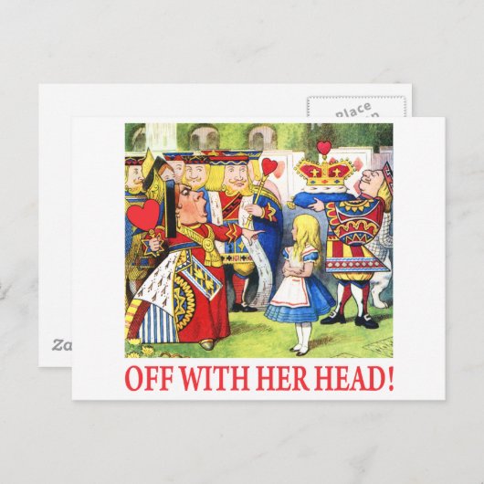 アリス、頭をちょん切れ！ ポストカード (正面/裏面)