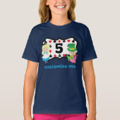 アリスinワンダーランドかわいい誕生日パーティーカスタムキッド tシャツ (正面)