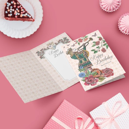 アリスinワンダーランドクナビーのハートハッピーバースデー カード