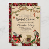 アリスinワンダーランドクリスマスブライダルシャワー 招待状 (正面/裏面)