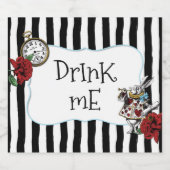 アリスinワンダーランドストライプのパーティー ビールラベル (シングルラベル)