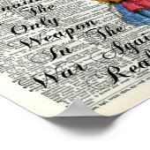 アリスinワンダーランドチェシャーキャットディクショナリアート ポスター (角)