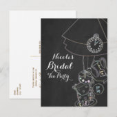 アリスinワンダーランドティーパーティーシャルボードパーティー インビテーションポストカード (正面/裏面)