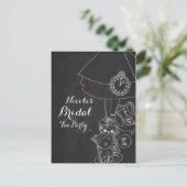 アリスinワンダーランドティーパーティーシャルボードパーティー インビテーションポストカード (スタンド正面)