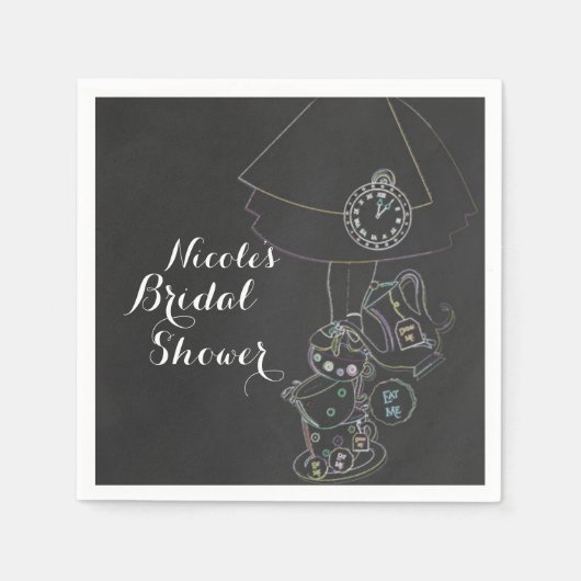 アリスinワンダーランドティーパーティーシャルボードパーティー スタンダードカクテルナプキン (正面)