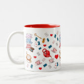 アリスinワンダーランドテーマ柄 ツートーンマグカップ (左)