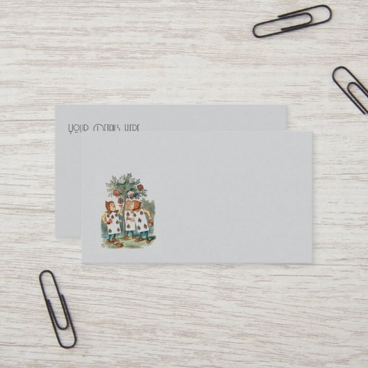 アリスinワンダーランドトランプ庭師 名刺 (正面/裏面インサイチュ)