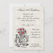 アリスinワンダーランドトランプ誕生会 招待状 (裏面)