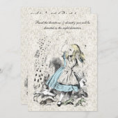 アリスinワンダーランドトランプ誕生会 招待状 (正面/裏面)