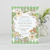 アリスinワンダーランドパーソナライズされたパーティー 招待状 (スタンド正面)