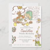 アリスinワンダーランドパーソナライズされたパーティー 招待状 (正面)