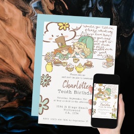 アリスinワンダーランドパーソナライズされたパーティー 招待状