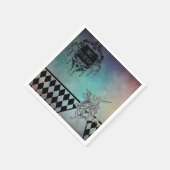 アリスinワンダーランドパーティー白うさぎ スタンダードカクテルナプキン (角)