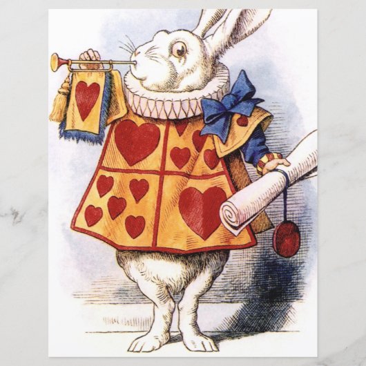 アリスinワンダーランドホワイトラビットスクラップブック紙 (正面)