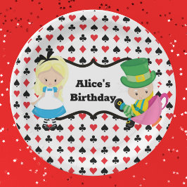 アリスinワンダーランド不機嫌ハッター誕生日パーティー ペーパープレート