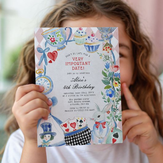 アリスinワンダーランド大切な誕生日パーティー 招待状