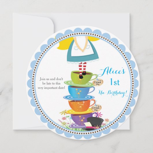 アリスinワンダーランド招待状 招待状 (正面)