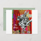 アリスinワンダーランド白うさぎバレンタイン ポストカード (正面/裏面)