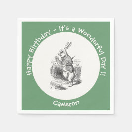 アリスinワンダーランド白うさぎ誕生会 スタンダードカクテルナプキン