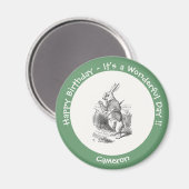 アリスinワンダーランド白うさぎ誕生会 マグネット (正面/裏面)